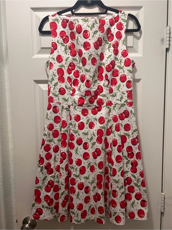 Melissa Dresses & Skirts - 🍒☀️🍒Melissa White Midi Red Cherry Print Dress 🍒☀️🍒